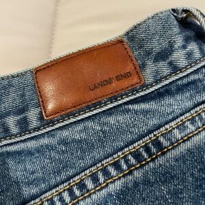 Lands’ End High Rise Straight Leg Jeans